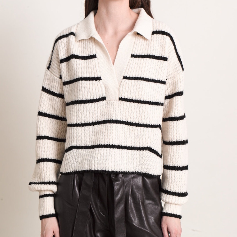 ELEVEN SIX TATUM STRIPE SWEATER
